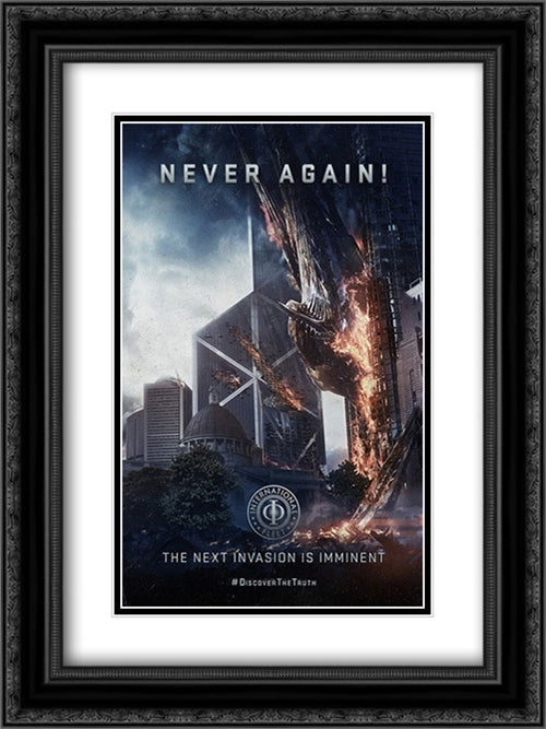 Ender's Game 18x24 Black Ornate Wood Framed Movie Poster with Double Matting