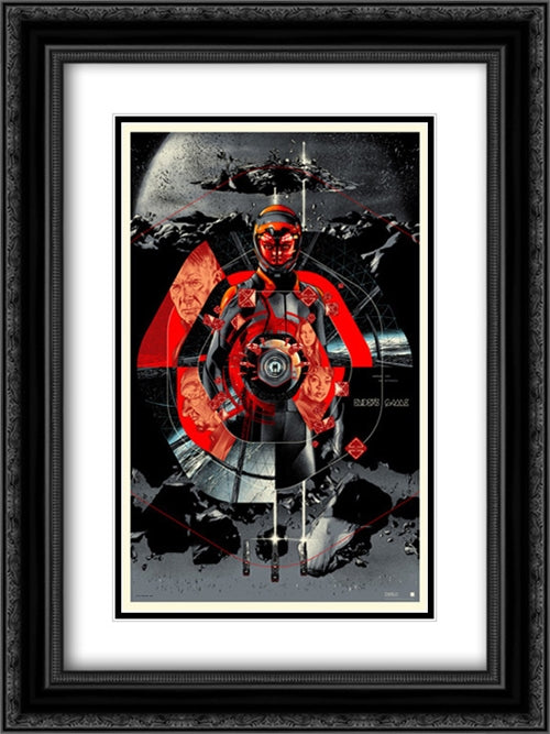 Ender's Game 18x24 Black Ornate Wood Framed Movie Poster with Double Matting