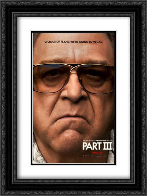 The Hangover Part III 18x24 Black Ornate Wood Framed Movie Poster with Double Matting