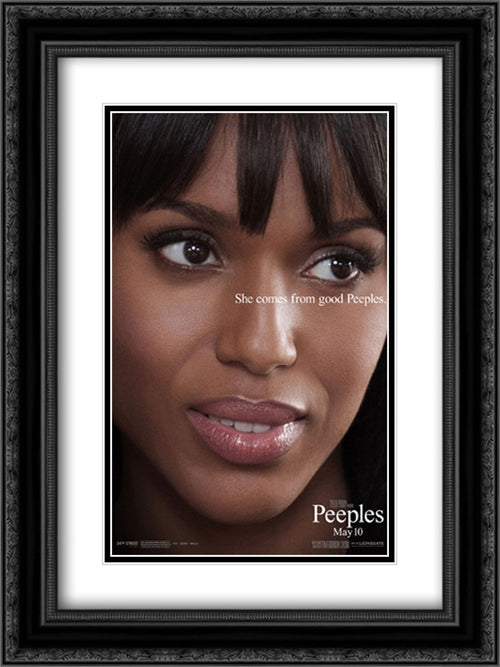 Peeples 18x24 Black Ornate Wood Framed Movie Poster with Double Matting