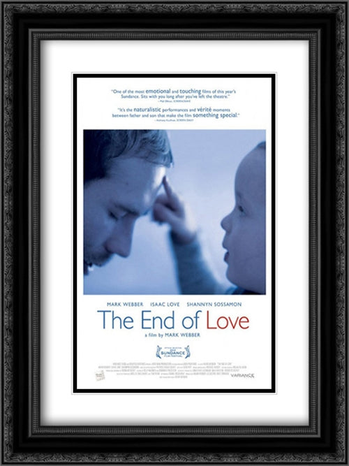 The End Of Love 18x24 Black Ornate Wood Framed Movie Poster with Double Matting