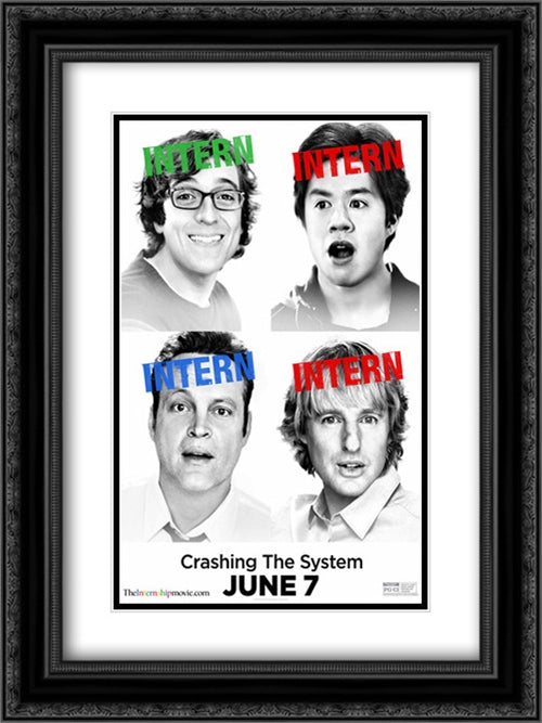 The Internship 18x24 Black Ornate Wood Framed Movie Poster with Double Matting