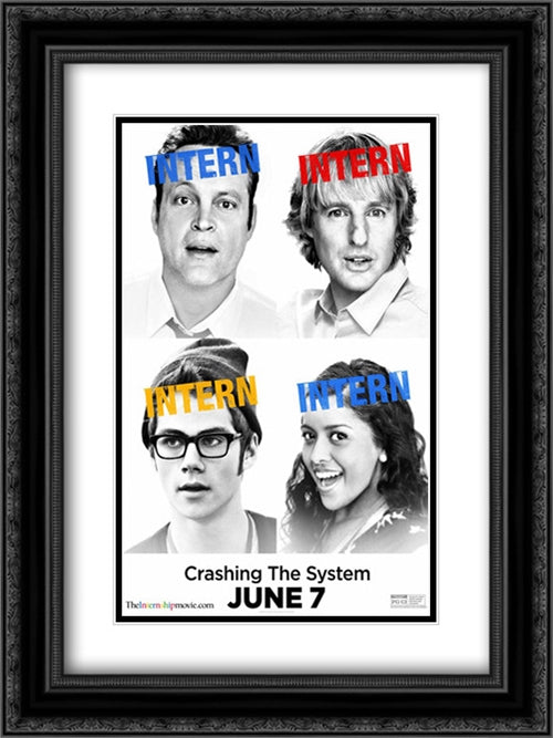 The Internship 18x24 Black Ornate Wood Framed Movie Poster with Double Matting