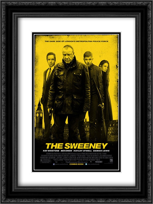 The Sweeney 18x24 Black Ornate Wood Framed Movie Poster with Double Matting