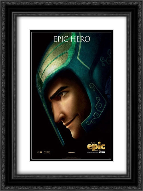 Epic 18x24 Black Ornate Wood Framed Movie Poster with Double Matting
