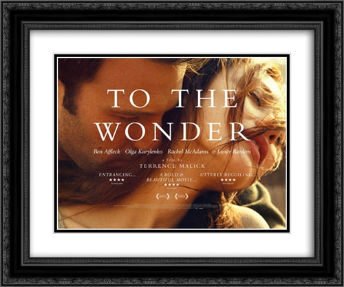 To The Wonder 24x20 Black Ornate Wood Framed Movie Poster with Double Matting