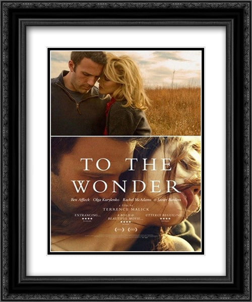 To The Wonder 20x24 Black Ornate Wood Framed Movie Poster with Double Matting