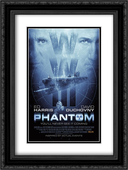 Phantom 18x24 Black Ornate Wood Framed Movie Poster with Double Matting