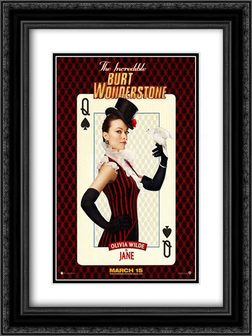 The Incredible Burt Wonderstone 18x24 Black Ornate Wood Framed Movie Poster with Double Matting