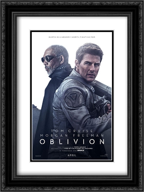 Oblivion 18x24 Black Ornate Wood Framed Movie Poster with Double Matting