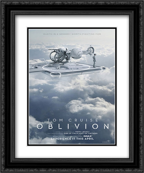 Oblivion 20x24 Black Ornate Wood Framed Movie Poster with Double Matting