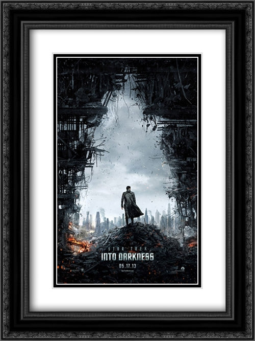 Star Trek Into Darkness 18x24 Black Ornate Wood Framed Movie Poster with Double Matting