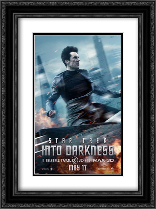 Star Trek Into Darkness 18x24 Black Ornate Wood Framed Movie Poster with Double Matting