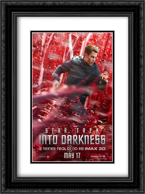 Star Trek Into Darkness 18x24 Black Ornate Wood Framed Movie Poster with Double Matting