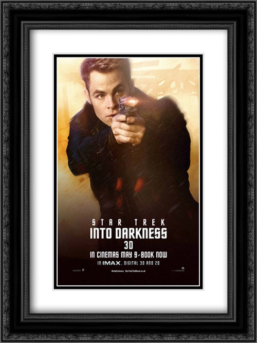 Star Trek Into Darkness 18x24 Black Ornate Wood Framed Movie Poster with Double Matting
