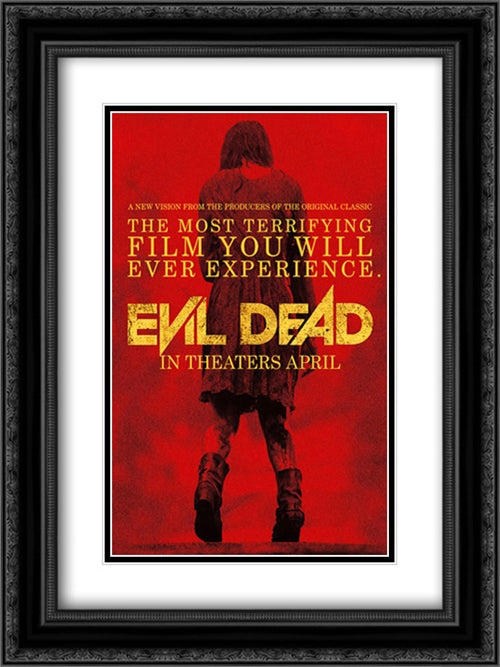 Evil Dead 18x24 Black Ornate Wood Framed Movie Poster with Double Matting