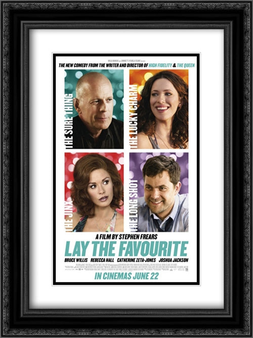 Lay the Favorite 18x24 Black Ornate Wood Framed Movie Poster with Double Matting