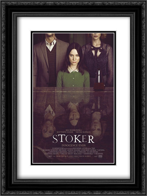 Stoker 18x24 Black Ornate Wood Framed Movie Poster with Double Matting