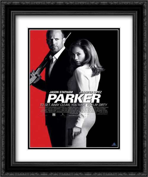 Parker 20x24 Black Ornate Wood Framed Movie Poster with Double Matting