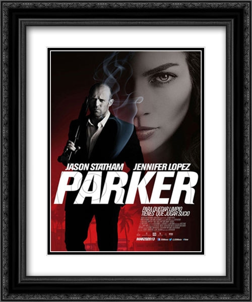 Parker 20x24 Black Ornate Wood Framed Movie Poster with Double Matting