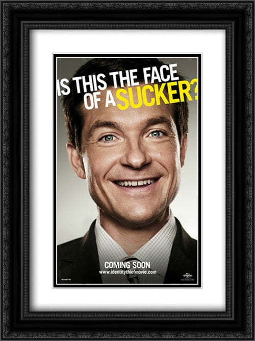 Identity Thief 18x24 Black Ornate Wood Framed Movie Poster with Double Matting