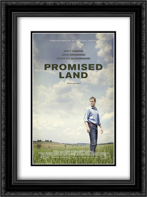 Promised Land 18x24 Black Ornate Wood Framed Movie Poster with Double Matting