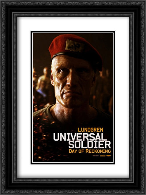 Universal Soldier: Day of Reckoning 18x24 Black Ornate Wood Framed Movie Poster with Double Matting