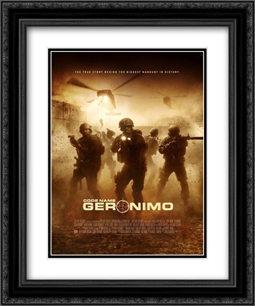 Code Name: Geronimo 20x24 Black Ornate Wood Framed Movie Poster with Double Matting