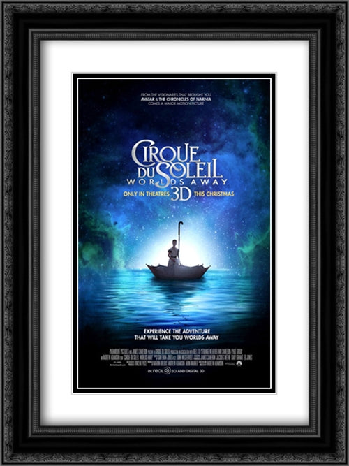 Cirque du Soleil: Worlds Away 3D 18x24 Black Ornate Wood Framed Movie Poster with Double Matting