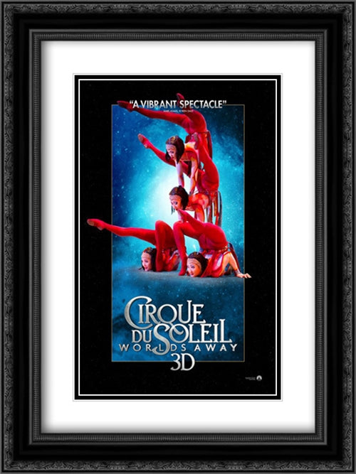 Cirque du Soleil: Worlds Away 3D 18x24 Black Ornate Wood Framed Movie Poster with Double Matting