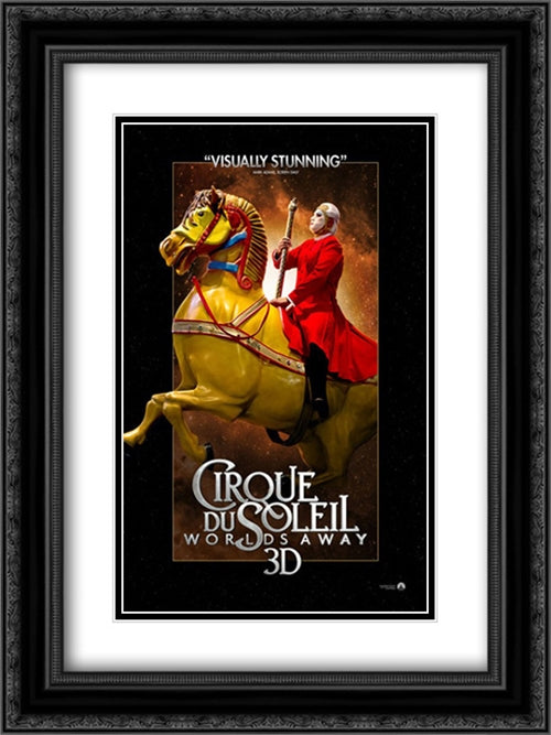 Cirque du Soleil: Worlds Away 3D 18x24 Black Ornate Wood Framed Movie Poster with Double Matting