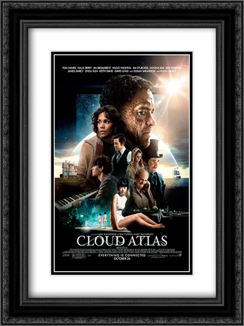 Cloud Atlas 18x24 Black Ornate Wood Framed Movie Poster with Double Matting