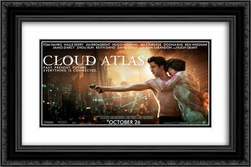 Cloud Atlas 24x16 Black Ornate Wood Framed Movie Poster with Double Matting