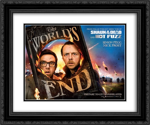 The World's End 24x20 Black Ornate Wood Framed Movie Poster with Double Matting