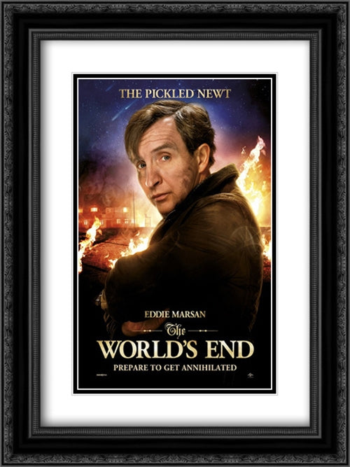 The World's End 18x24 Black Ornate Wood Framed Movie Poster with Double Matting