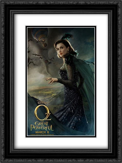 Oz The Great and Powerful 18x24 Black Ornate Wood Framed Movie Poster with Double Matting