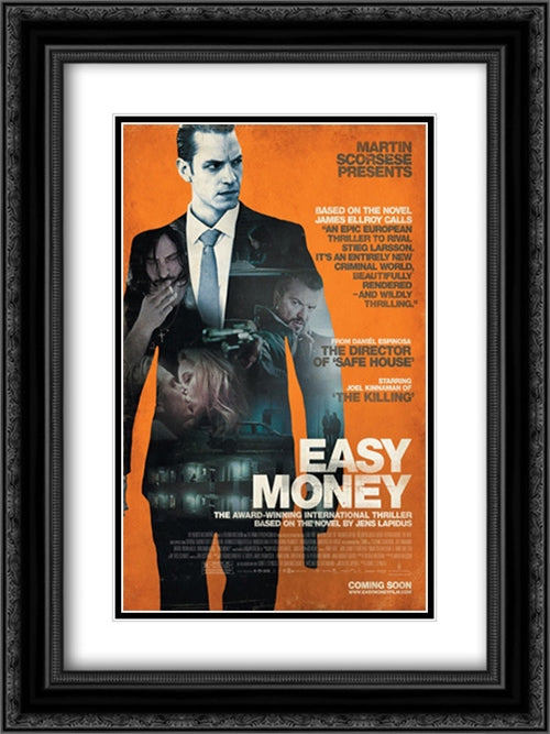Easy Money (Snabba Cash) 18x24 Black Ornate Wood Framed Movie Poster with Double Matting