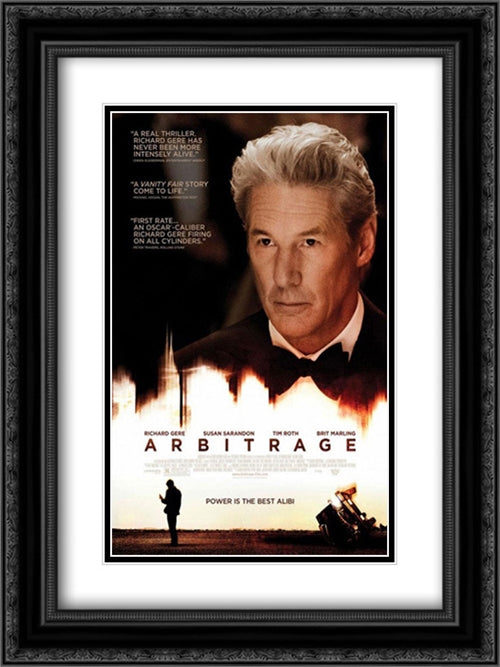 Arbitrage 18x24 Black Ornate Wood Framed Movie Poster with Double Matting