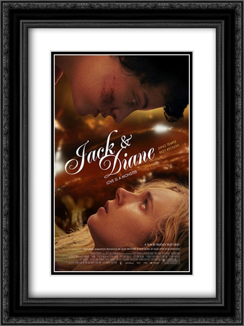 Jack & Diane 18x24 Black Ornate Wood Framed Movie Poster with Double Matting