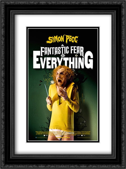 A Fantastic Fear of Everything 18x24 Black Ornate Wood Framed Movie Poster with Double Matting