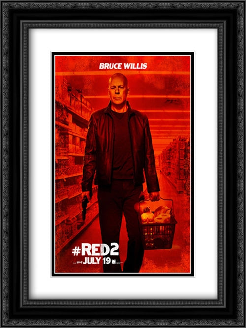 Red 2 18x24 Black Ornate Wood Framed Movie Poster with Double Matting