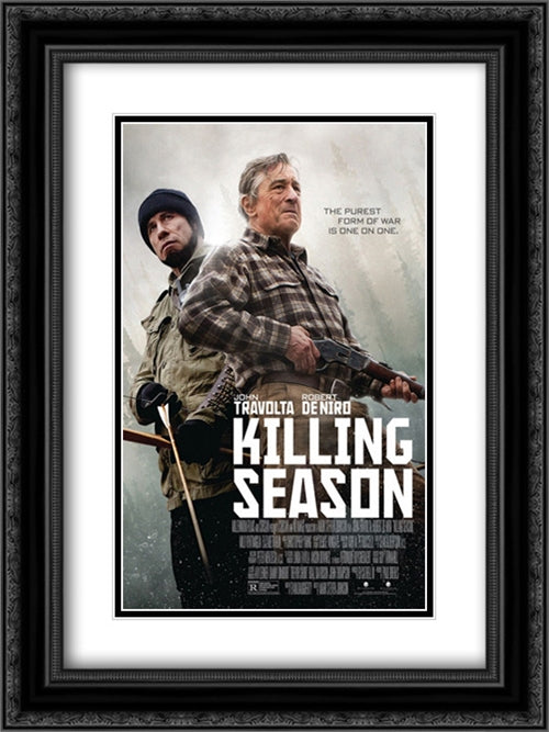 Killing Season 18x24 Black Ornate Wood Framed Movie Poster with Double Matting