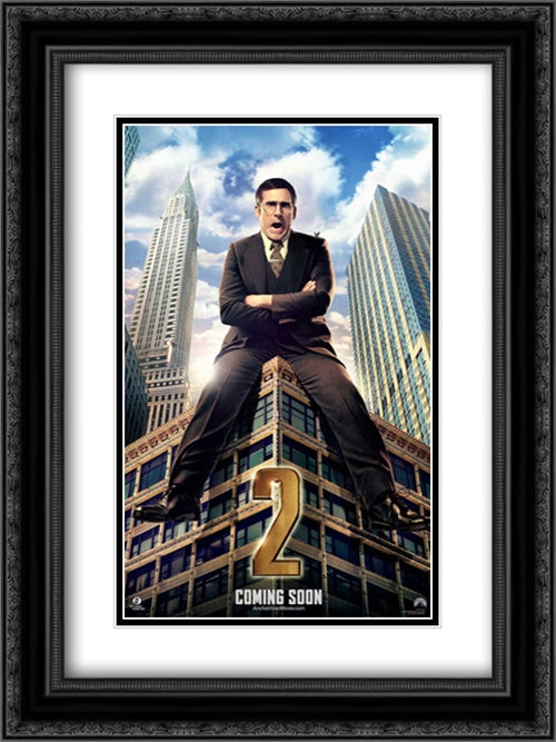Anchorman 2: The Legend Continues 18x24 Black Ornate Wood Framed Movie Poster with Double Matting