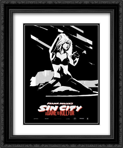 Sin City: A Dame to Kill For 20x24 Black Ornate Wood Framed Movie Poster with Double Matting