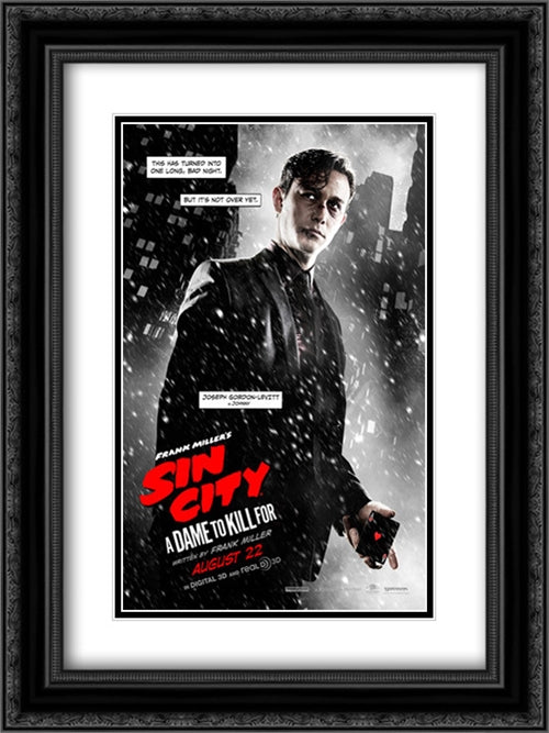 Sin City: A Dame to Kill For 18x24 Black Ornate Wood Framed Movie Poster with Double Matting