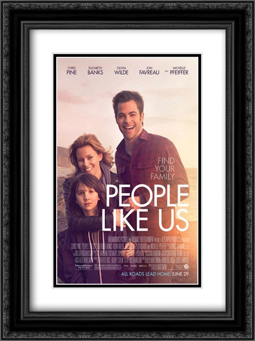 People Like Us 18x24 Black Ornate Wood Framed Movie Poster with Double Matting