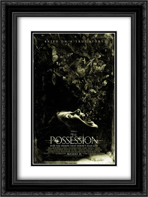 The Possession 18x24 Black Ornate Wood Framed Movie Poster with Double Matting