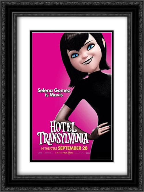 Hotel Transylvania 18x24 Black Ornate Wood Framed Movie Poster with Double Matting
