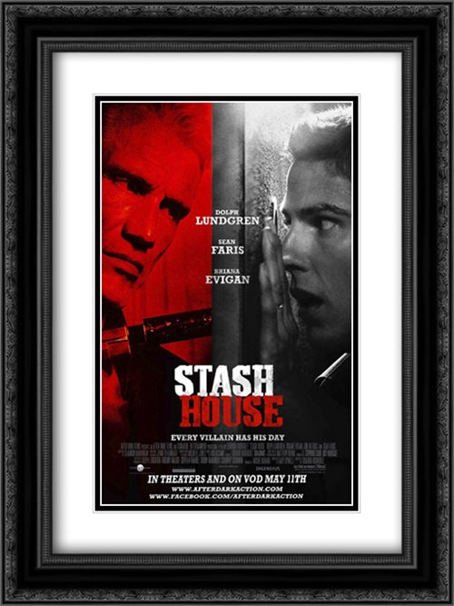 Stash House 18x24 Black Ornate Wood Framed Movie Poster with Double Matting