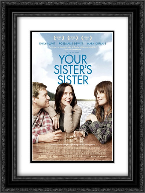Your Sister's Sister 18x24 Black Ornate Wood Framed Movie Poster with Double Matting